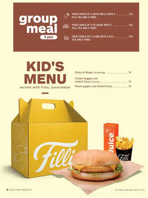 Menu at FiLLi Cafe, Dubai, Icc Academy