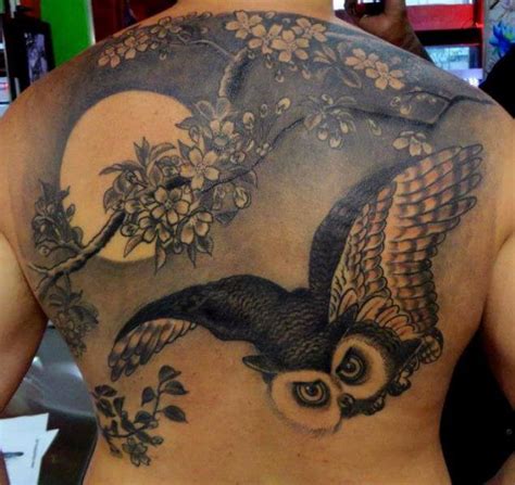 12+ Adorable Owl and Moon Tattoo Ideas | PetPress