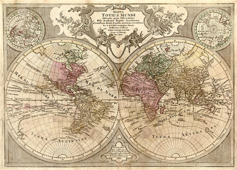 Vintage Map of The World - 1775 Drawing by CartographyAssociates - Fine Art America