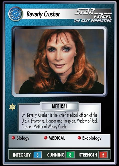 Wesley Crusher, Beverly Crusher, Star Trek Ccg, Card Games, Trading ...