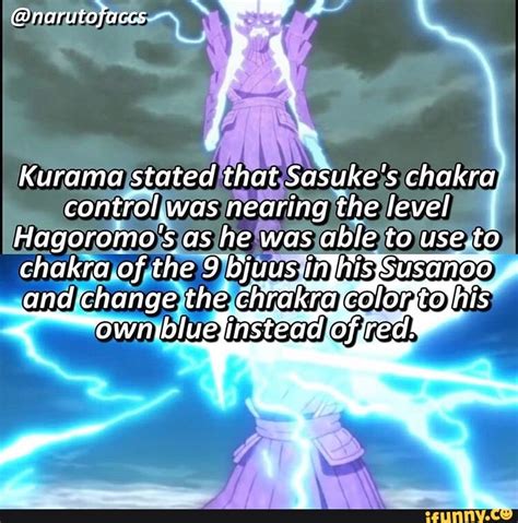 @narutofaces Kurama stated that Sasuke's chakra control was nearing the ...