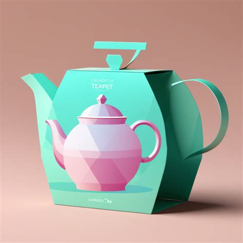 Geometric teapot silhouette on sleek modern tea packaging by Jelly ...