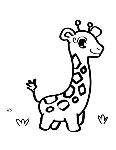 Coloring Pages Of Baby Giraffes