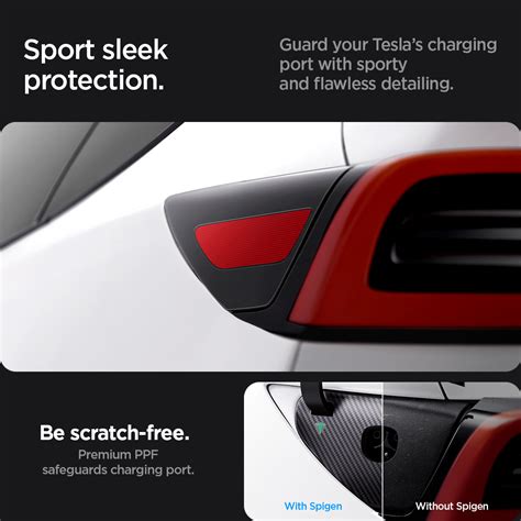 AFL07153 - Tesla Model Y & 3 Charging Port Protective Film in Transparency showing the Sport ...