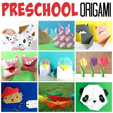 Simple Polar Bear Origami - Red Ted Art - Kids Crafts