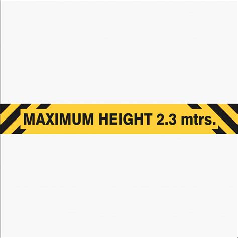 MAXIMUM HEIGHT OVERHEAD SIGN | Discount Safety Signs Australia