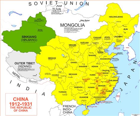 Hisatlas - Map of China 1912-1931