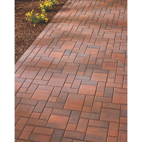 Oldcastle 8 in. x 4 in. 2.25 in. Red/Charcoal Concrete Holland Paver (702 Pieces / 156 sq. ft ...