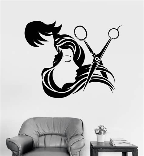 Vinyl Wall Decal Hair Salon Stylist Hairdresser Barber Shop Stickers (ig4133) Hair Salon Decor ...