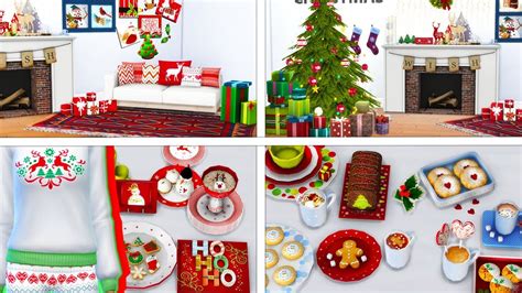 CHRISTMAS CC SHOPPING🎄 // THE SIMS 4 | Christmas Sets, Clothes, Food ...