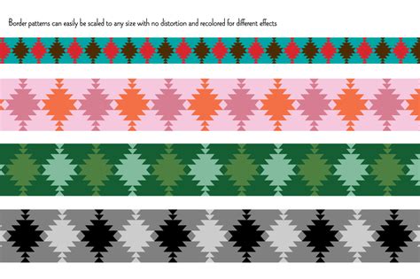 Native American Border Patterns By Melissa Held Designs | TheHungryJPEG