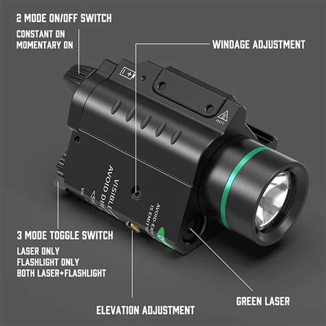 Tactical Laser Flashlight With Gun Mount | LOOKAH