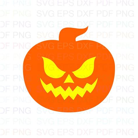 Pumpkin Halloween Silhouette Svg 27 Svg Dxf Eps Pdf Png | Etsy