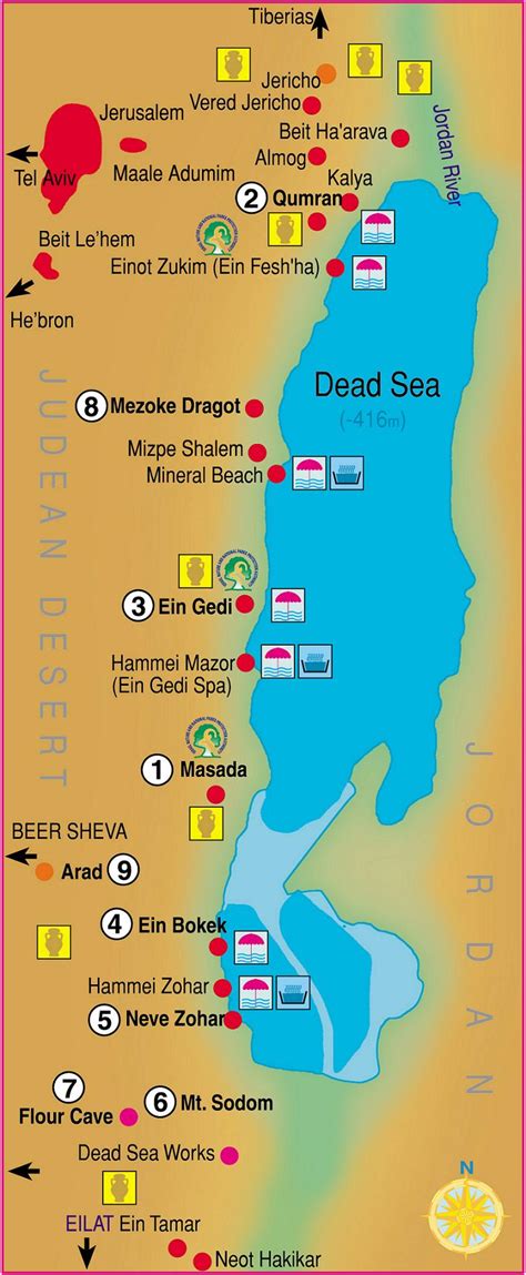 The Dead Sea Map - The Dead Sea • mappery