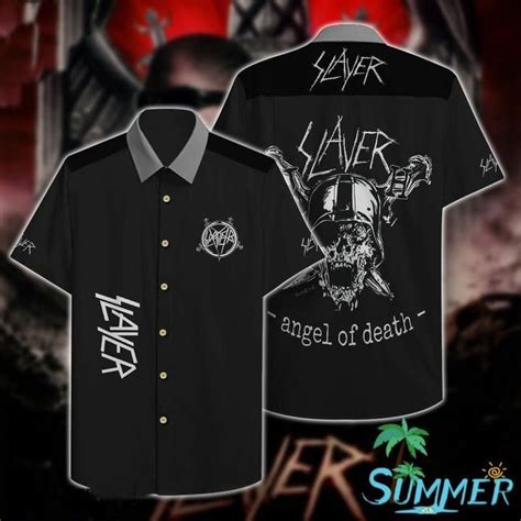 Slayer Rock Band Music Angel Of Death Hawaiian Shirt - Teeruto