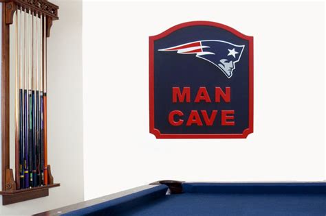 New England Patriots NFL 27x32 3D Man Cave Sign - Modern - Home Decor ...