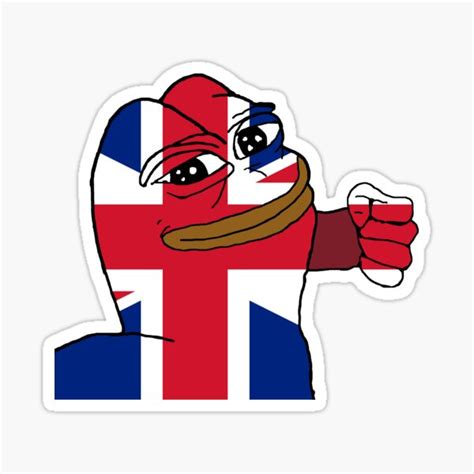 "Punching Pepe (United Kingdom)" Sticker for Sale by Meme-Magician | Redbubble