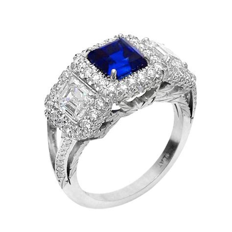 Rare 5.54-Carat No-Heat Kashmir Sapphire Diamond Engagement Ring at 1stdibs