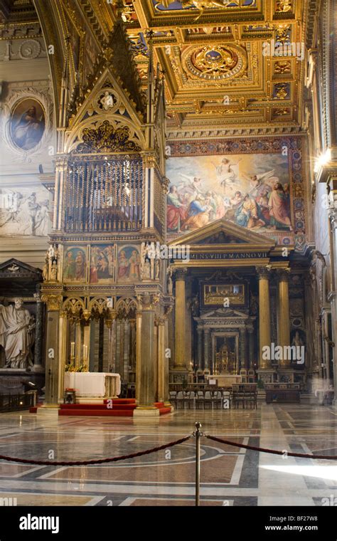 Rome - interior of Lateran basilica Stock Photo - Alamy