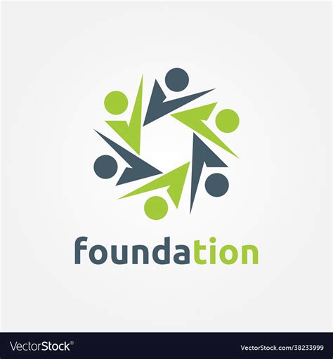 Foundation logo template design Royalty Free Vector Image