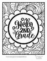 Grade Coloring Pages First Elementary 1st 2nd Students School Spring  sketch template