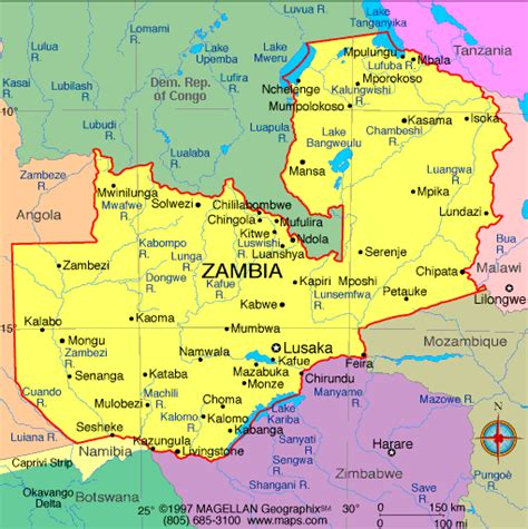 Zambia Atlas: Maps and Online Resources | Infoplease.com | Zambia ...