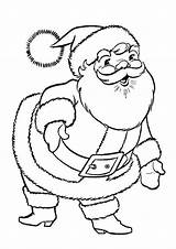 Santa Full Body Coloring Pages sketch template
