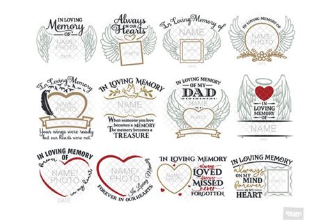 Embellishments In Loving Memory SVG Instant Download Funeral quotes RIP ...