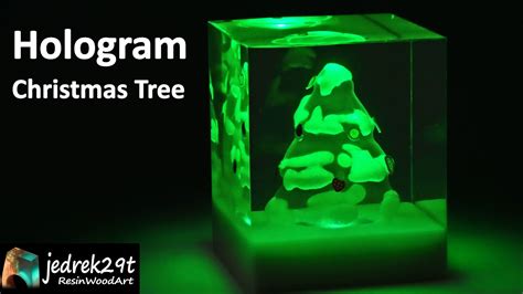 3D Hologram Christmas Tree from Clear Epoxy / RESIN ART - YouTube