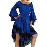 'Lace Dress' Long Sleeve - Blue/Black – Zootzu Garb