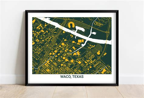 Baylor University Map Print | Etsy