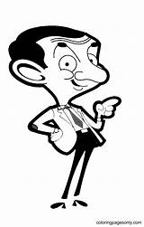 Mr Bean Coloring Pages Printable For Free Download sketch template