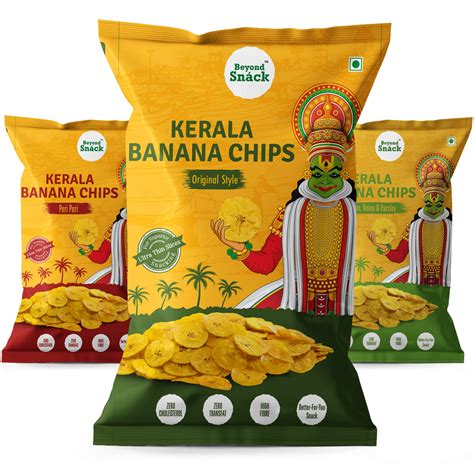 Beyond Snáck Kerala Banana Chips | 3 Pack Combo, 300g| Original Style, Peri Peri, Sour Cream ...