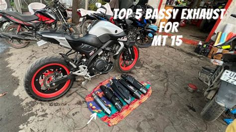 Top 5 Bassy Exhaust for Yamaha MT 15 | PS MotoTube - YouTube