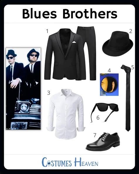 Blues Brothers Costume For Cosplay & Halloween 2024