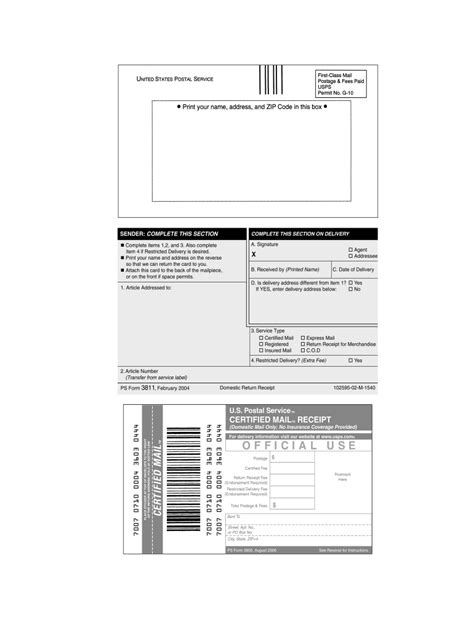 Ps Form 3811 Word Template - Fill Online, Printable, Fillable, Blank ...