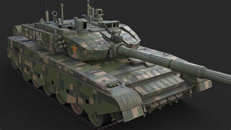 Tank China Type ZTZ 99A MTB Vray model - TurboSquid 1724949