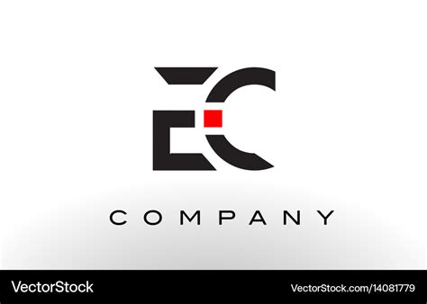 Ec logo letter design Royalty Free Vector Image