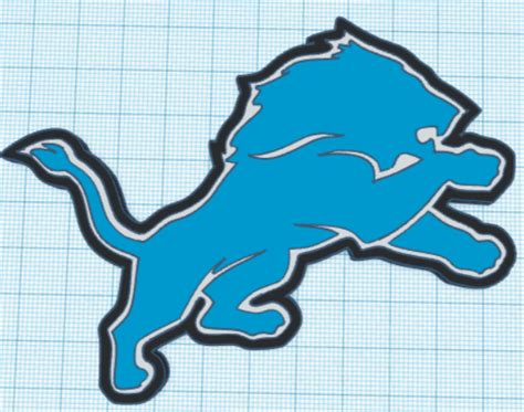 Detroit Lions Logo by pmeineke | Download free STL model | Printables.com