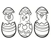 Coloriage paques coq de profil - JeColorie.com