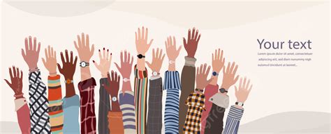 Hands Up Group Of People Of Diverse Culture Template Download on Pngtree