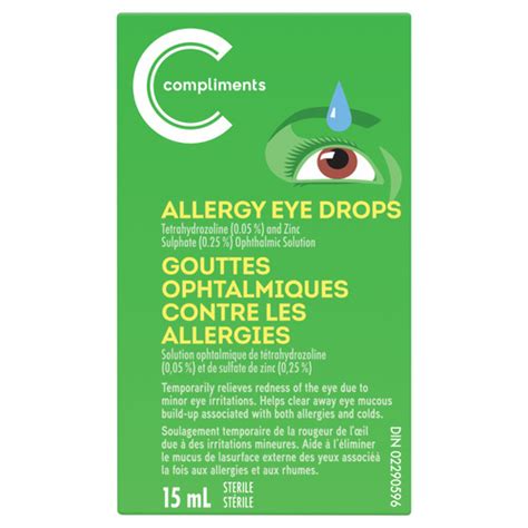 Allergy Eye Drops 15 ml | Compliments.ca