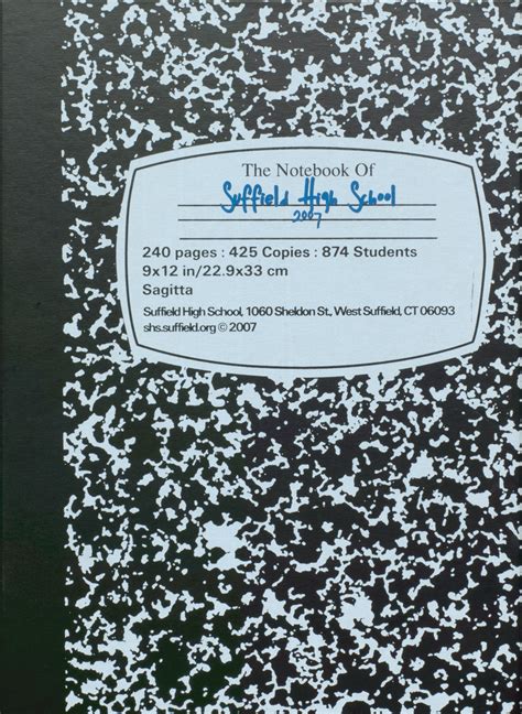 2007 yearbook from Suffield High School from Suffield, Connecticut for sale