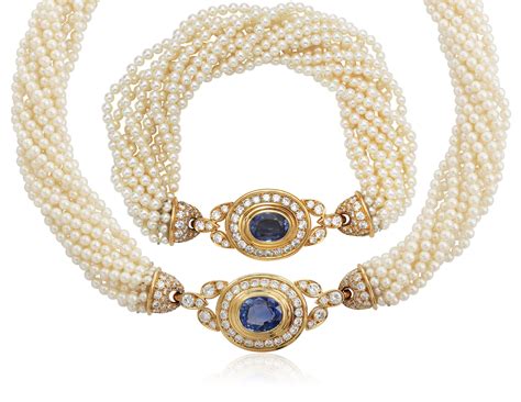 CARTIER SET OF SAPPHIRE, CULTURED PEARL AND DIAMOND JEWELRY, | Christie’s