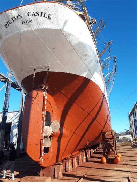 The Barque Picton Castle-Crew working on the ship as we are waiting to launch. – Captain's Log