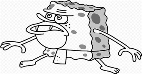 HD Spongebob Outline Caveman Character Transparent PNG | Citypng