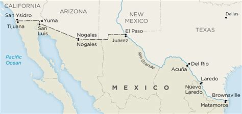 California Mexico Border Map