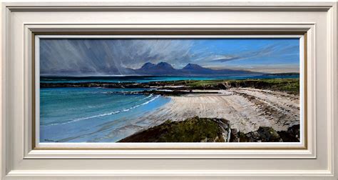 'Jura from Colonsay' by Morvern based wildlife and landscape artist Alan B Hayman. Acrylic on ...