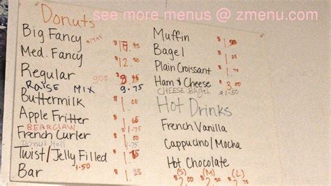 Menu at Daily Donuts desserts, San Jose, Santa Teresa Blvd