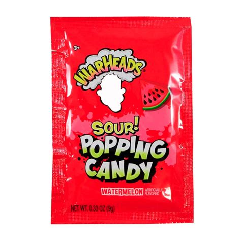 WARHEADS SOUR POPPING CANDY WATERMELON BAG 9G – The Candyland